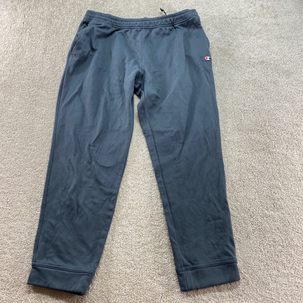Champion Sweatpants Mens XL Jogger Dark Gray Elastic Waist Drawstring‎ Pockets